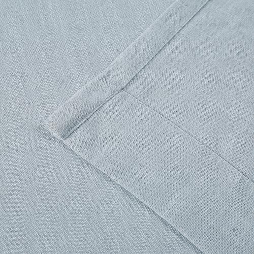 Vision Home Blue Fog Linen Pinch Pleated Semi Sheer Curtains 40Wx72Lx2 - color: Blue Fog/Pinch, size: 40"W x 72"L (Pack of 2)