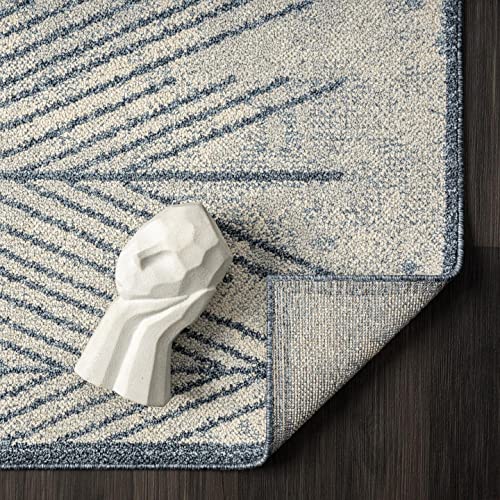 LUXE WEAVERS Blue 2x8 Geometric Area Rug - color: Blue, size: 2' x 8' (Runner)