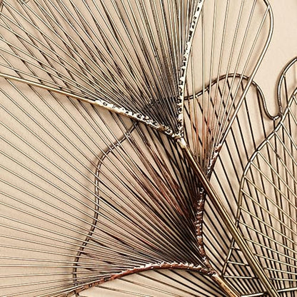 Touch of Class Ginkgo Breeze Wall Sculpture - Multi Metallic - Handcrafted Metal - Contemporary Large Wall Decor - Leaf Metal Room Decor - Gold, Copper, Brass, Bronze - Iconic Silhouette