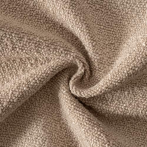 MIULEE Textured Boucle Lumbar Pillow Cover for Bed 12x20 Khaki - color: Khaki, size: 20" x 12" (Pack of 1)
