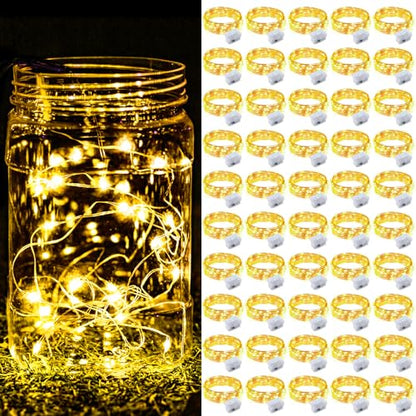 ZGWJ 50 Pack Warm White Fairy Lights, Mini String Lights - color: Warm White, size: 50P