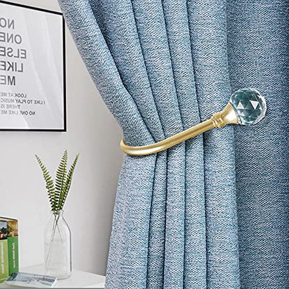 Curtain Holdback, 4Pcs Wall Mounted Drapery Tiebacks, Sliver - color: 4 Pcs, Gold