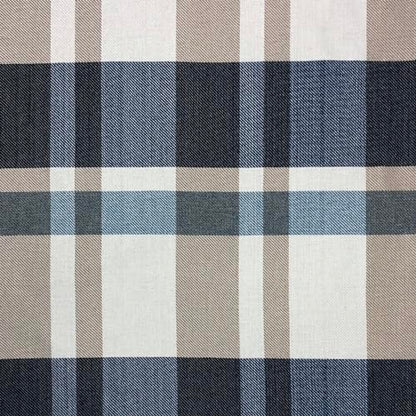 always4u 100% Blackout Plaid Curtains for Bedroom Living Room Woolen Look Black Tartan Grommet Thermal 2 Panels 45 * 95 Blue White - color: Blue White, size: 45"W x 95"L (Pack of 2)