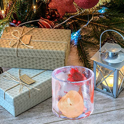 2PCS Large Resin Molds Silicone, Concrete Planter Mold, 2.95" Project Inner Diameter, Cylinder Organizer Container Jar Succulent Flower Pot Plaster Clay Craft Making Kit Resin Supplies - color: 2x Cylinder Pot-B