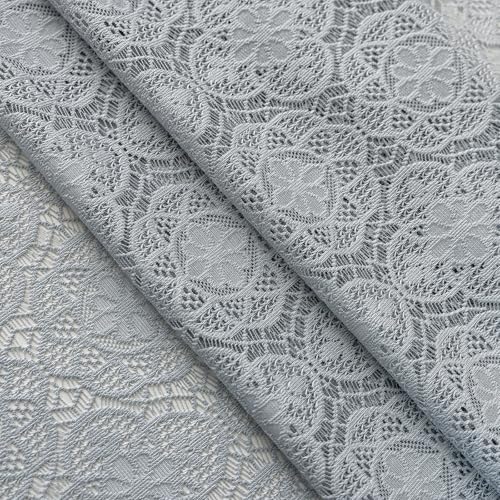 Sheer Boho Lace Curtains 84 Inches Long, Stone Blue, Set of 2 Panels - color: Stone Blue, size: 59"W x 84"L (Pack of 2)
