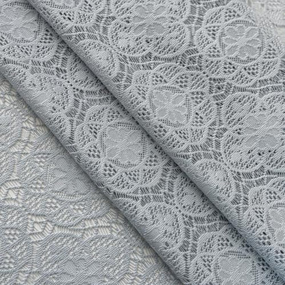 Sheer Boho Lace Curtains 84 Inches Long, Stone Blue, Set of 2 Panels - color: Stone Blue, size: 59"W x 84"L (Pack of 2)