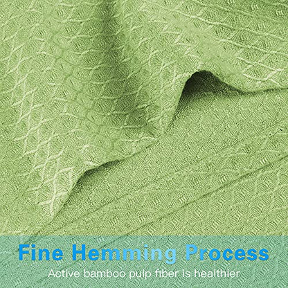 AmyHomie Cooling Blanket Queen Size 90"x90", 100% Rayon Derived from Bamboo - color: Green, size: Queen (90"x90")