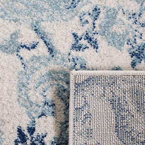 SAFAVIEH Madison Collection Runner Rug - 2'3" x 18', Cream & Turquoise, Boho Chic Glam Paisley Design, Non-Shedding & Easy Care, Ideal for High Traffic Areas in Living Room, Bedroom (MAD600E) - color: Cream/Turquoise, size: 2'3" x 18' (Runner)