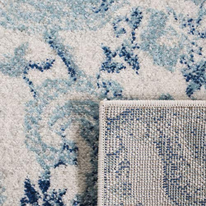 SAFAVIEH Madison Collection Runner Rug - 2'3" x 18', Cream & Turquoise, Boho Chic Glam Paisley Design, Non-Shedding & Easy Care, Ideal for High Traffic Areas in Living Room, Bedroom (MAD600E) - color: Cream/Turquoise, size: 2'3" x 18' (Runner)