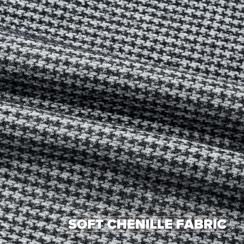 FUTEI Pack of 2 Chenille Throw Pillow Covers 18x18 Inch, Black - color: Black, size: 18" x 18" (Pack of 2)