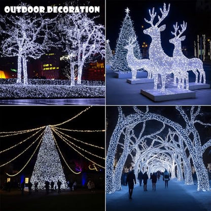 66FT 200LEDs Fairy Lights Plug in,Silver Wire,Cool White - color: Cool White, size: 66FT 200Leds