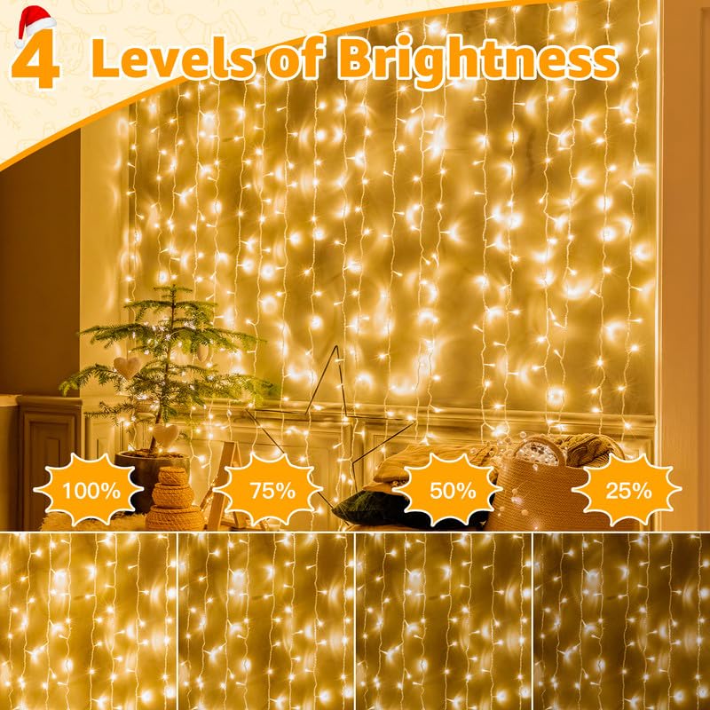 Ollny Christmas Lights Outdoor 800LED 262FT, Warm White Plug in Fairy Light - color: Warm White, size: 800LED