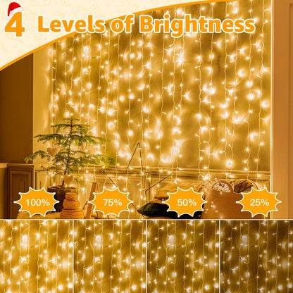 Ollny Christmas Lights Outdoor 800LED 262FT, Warm White Plug in Fairy Light - color: Warm White, size: 800LED