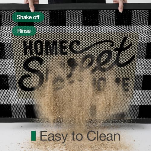 LUMI Outside Welcome Door Mat 17x30, Non-Slip Durable Rubber Easy Clean - color: Sweet Home, size: 17"x30"