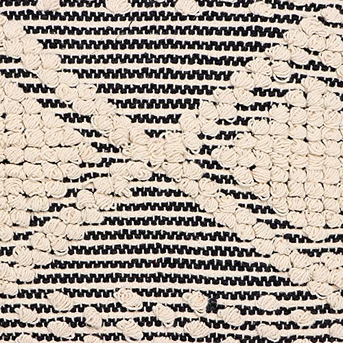 · REDEARTH · Boho Textured Handwoven Throw Pillow Cases - Diamond Medley - color: Diamond Medley Black, size: 18" x 18" (Pack of 2)