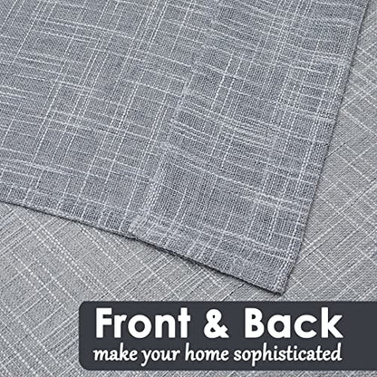 Beda Home Tassel Linen Textured Swag Curtain Valance, Grey, 36 x 36 in - color: Grey, size: 36"W x 36"L (Pack of 2)