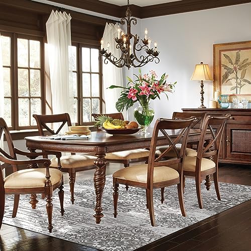 HEBE Area Rug for Living Room 5'x7', Washable Non Slip Boho Bedroom Rug - color: Grey, size: 5' x 7' (Rectangular)