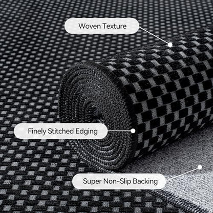 YDKGL Hallway Runner Rug Extra Long Kitchen Runner Washable Black 2x8 ft - color: Black, size: 2' x 8'