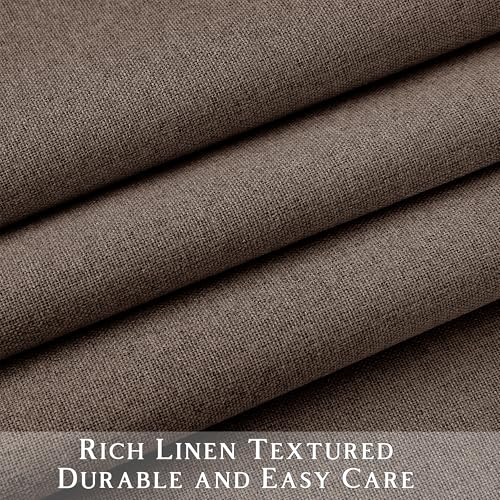 ChrisDowa Brown Blackout Curtains 45 Inches Long 2 Panels for Bedroom - color: Brown, size: 52"W x 45"L (Pack of 2)
