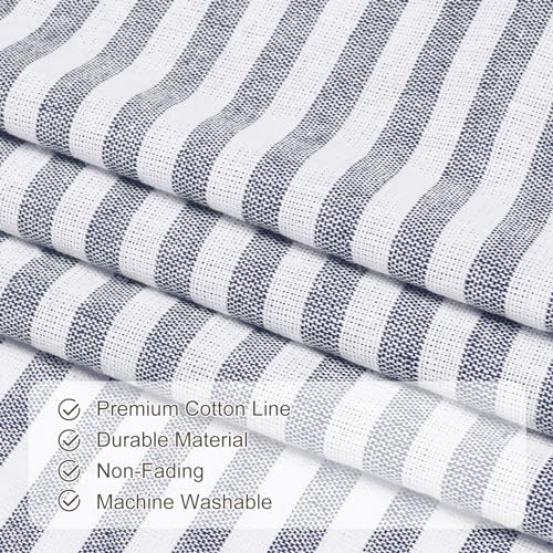 ASPMIZ Farmhouse Valances for Windows, Beige+Blue, 60x14 Inches, 1 Panel - color: Beige&blue, size: 60"W x 14"L (Pack of 1)