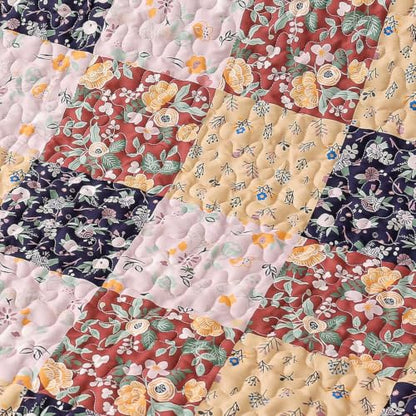 Exclusivo Mezcla 60"x 80" Boho Quilted Throw Blanket, Brown Quilt Throw - color: Floral Brown, size: 60 x 80 inch