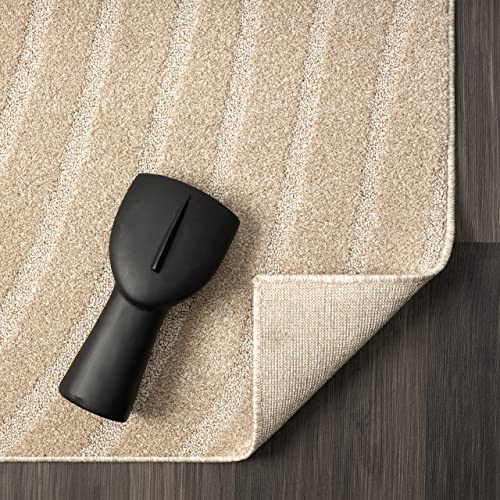 LUXE WEAVERS Modern Geometric Wave Beige 2x3 Area Rug - color: Beige, size: 2' x 3' (Rectangular)