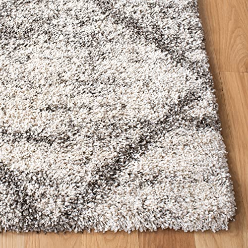 SAFAVIEH Hudson Shag Runner Rug 2'3"x6', Soft Plush Grey & Beige SGH281J - color: Grey/Beige, size: 2'3" x 6' (Runner)