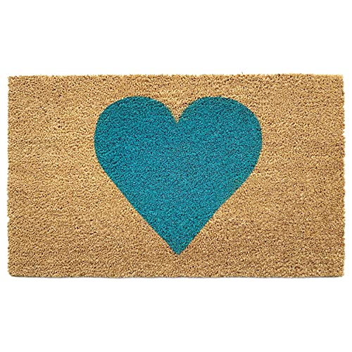 Calloway Mills Madison Heart Doormat (Turquoise, 24" x 36") - color: Turquoise, size: 2' x 3' (Rectangular)