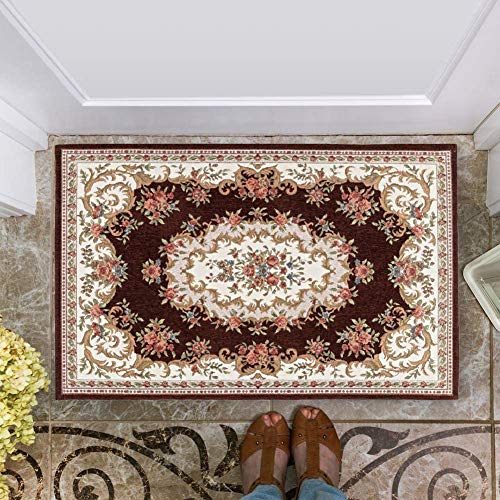 CHICHIC 36 x 24 Inch Coffee Indoor Door Mat for Home Entrance, Front Door Mat Inside Outdoor Outside Entryway Rugs Indoor Welcome Mat Anti-Slip Rubber Back Low Profile - color: Coffee, size: 2' x 3' (Rectangular)