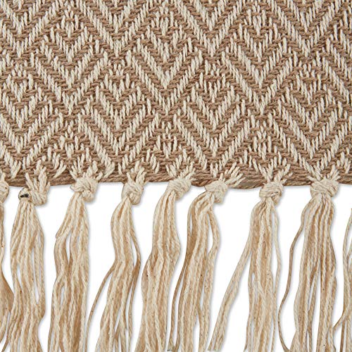 DII Diamond Throw Collection Cotton Woven, 50x60, Stone - color: Stone, size: 50x60"