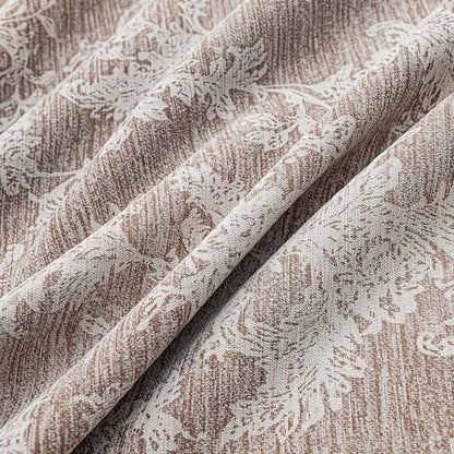 FMFUNCTEX Rust Brown Floral Jacquard Blackout Curtains, 108 Inches,2 Panels - color: Rust Brown, size: 52"W x 108"L (Pack of 2)