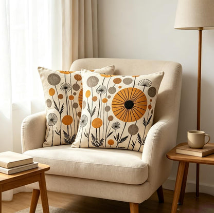 18x18 Inch Mid Century Neutral Throw Pillow Covers Set of 2 - color: A20017, size: 18" x 18" (Pack of 2)