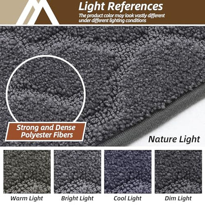 COSY HOMEER Kitchen Rugs Non Slip Washable 32"x48",Dark Grey - color: Dark Grey, size: 32"X 48"