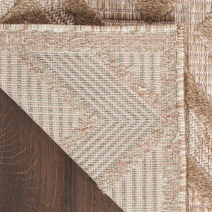 Nourison Home Versatile Natural Beige 6' x 9' Area Rug - Easy Clean, Non Shedding, Bed Room, Living Room, Dining Room, Kitchen (6' x 9') - color: Natural Beige, size: 6' x 9' (Rectangular)