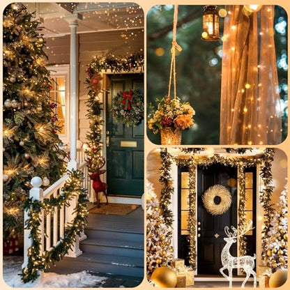 2 Pack 33FT 100 LED Fairy Lights Battery Operated with Timer & Remote