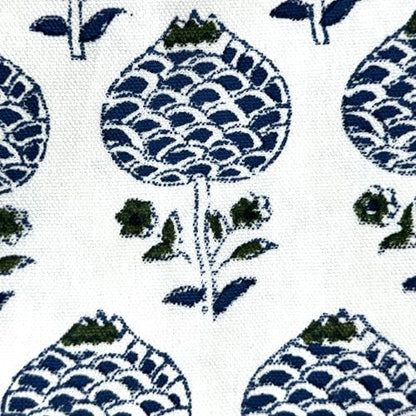 ATOSII Cotton Blockprint Throw Pillow Cover, Roma Blue, Set of 2, 20 X 20 - color: Roma Blue, size: 20" x 20" (Pack of 2)