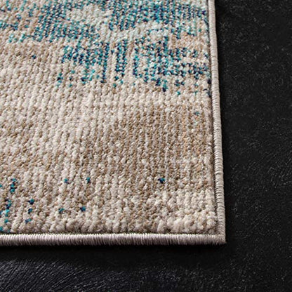 SAFAVIEH Madison Square Rug 8', Modern Blue & Beige MAD440M - color: Blue/Beige, size: 8' x 8' (Square)