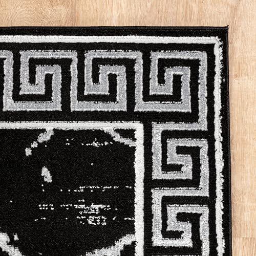 GLORY RUGS Area Rugs Marble 5x7 Black Gray Carpet Modern Abstract Rug Living Room Dining Bedroom Rug - color: Black Gray, size: 5' x 7' (Rectangular)
