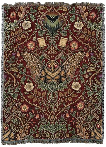 Pure Country Weavers Monster Moth Man Blanket - Fantasy Gift - Tapestry Throw Woven from Cotton - Made in The USA (72x54) - color: Monster Moth Man, size: 72x54