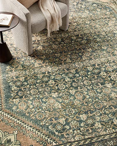 Loloi Magnolia Home Banks Denim/Clay 2'-3" x 3'-9" Accent Rug - color: Denim / Clay, size: 2'3" x 3'9" (Rectangular)