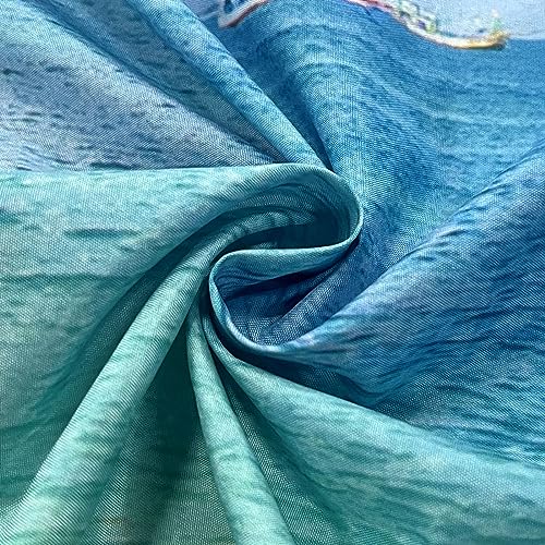Leeisysme Beach Landscape Tapestry, Tropic Ocean Sea Island Palm Tree Seaside Tapestries for Living Room Summer Window Wall Hanging 60×80 Inch - color: Beach, size: 80"L x 60"W