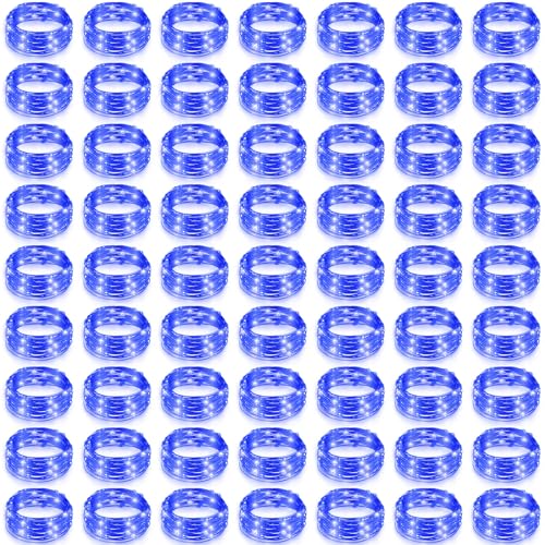 Hortsun 100 Pack Battery Operated Fairy Lights 7 ft 20 LED, Blue - color: Blue Light