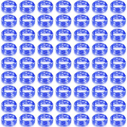 Hortsun 100 Pack Battery Operated Fairy Lights 7 ft 20 LED, Blue - color: Blue Light