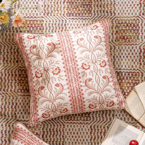ISAENNE Designer French Square Throw Pillow Cover,Set of 2,18"x18" - color: Chamonix a, size: 18" x 18" (Pack of 2)
