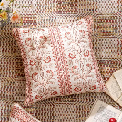 ISAENNE Designer French Square Throw Pillow Cover,Set of 2,18"x18" - color: Chamonix a, size: 18" x 18" (Pack of 2)