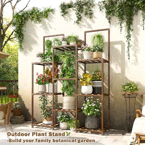 EnHomee 47.6" H Plant Stand, Indoor Outdoor Stand for Living Room Patio