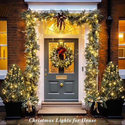 JMEXSUSS 230ft 720 LED Warm White Christmas String Lights Outdoor - color: Warm White, size: 720 LED