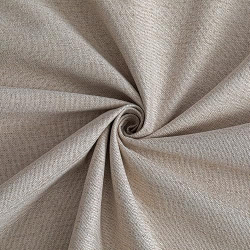 100% Blackout Curtains 84 inch Length Faux Linen (W52 x L84, Beige) - color: Beige, size: 52"W x 84"L (Pack of 2)