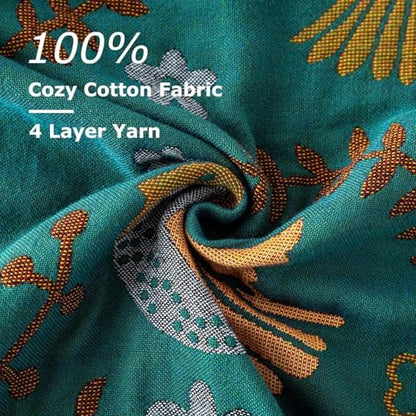 LUTBM King Throw Blanket for Bed, 100% Cotton Boho Soft Fall Blankets - color: Animal-bird-a, size: 108"×90"