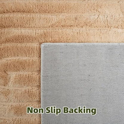 Brown Solid Area Rug 9x12 Large Washable Soft Rugs for Living Room - color: Light Brown, size: 9' x 12' (Rectangular)
